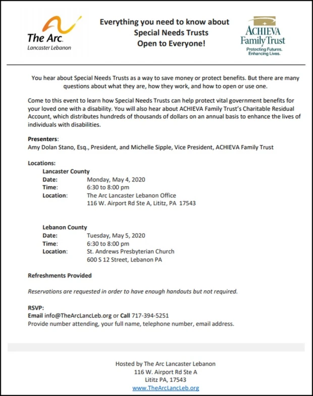 may 4 - special needs trust